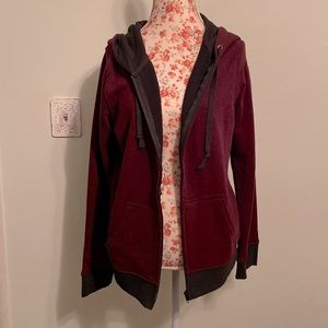 Women’s Burgundy hoodie jacket